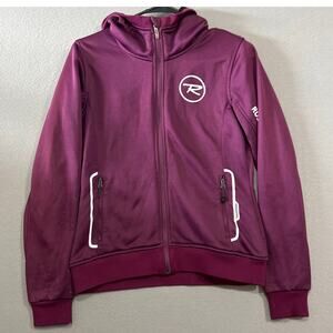 Rossignol Jacket Womens Small Purple Hooded Active Wear Sweater